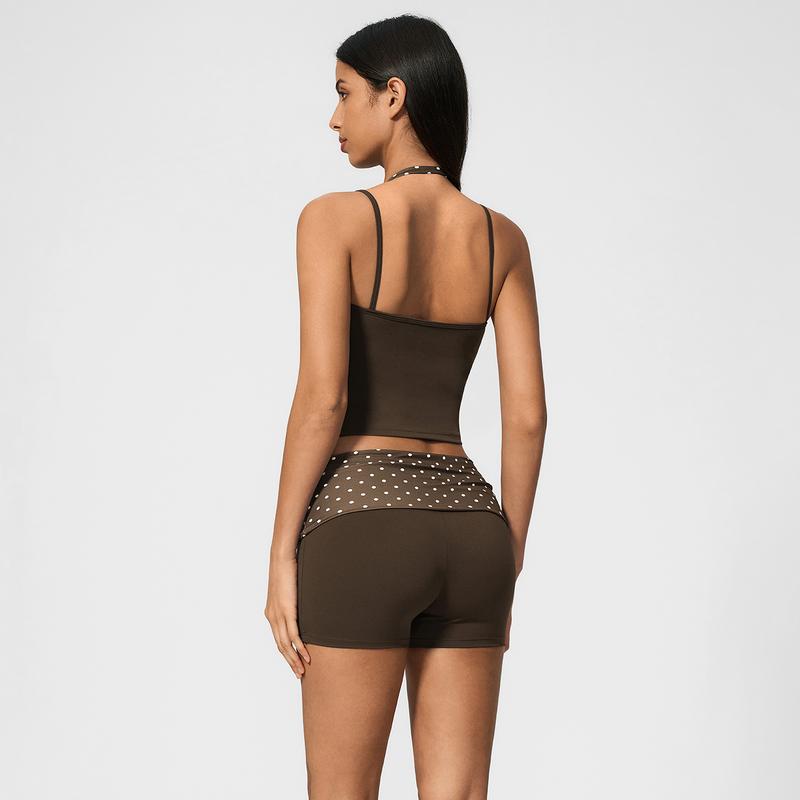 AllNaturals™ Blossom Dot Halter Yoga Set