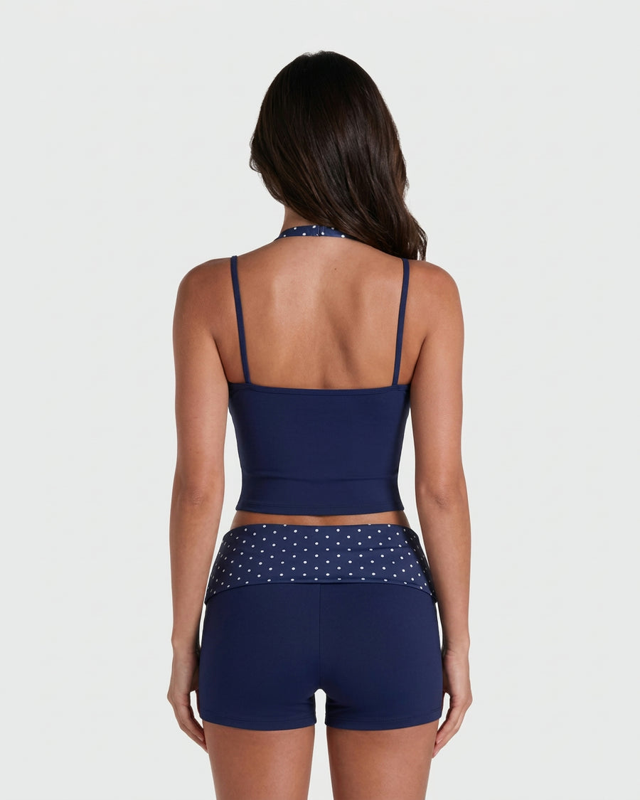 AllNaturals™ Blossom Dot Halter Yoga Set