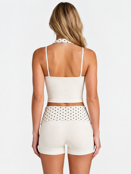 AllNaturals™ Blossom Dot Halter Yoga Set