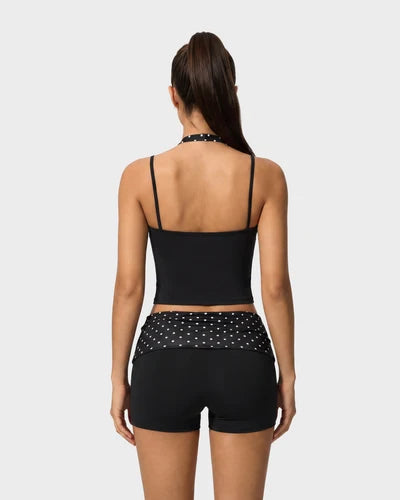 AllNaturals™ Blossom Dot Halter Yoga Set