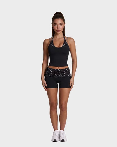 AllNaturals™ Blossom Dot Halter Yoga Set