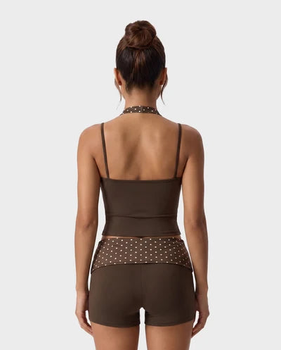 AllNaturals™ Blossom Dot Halter Yoga Set