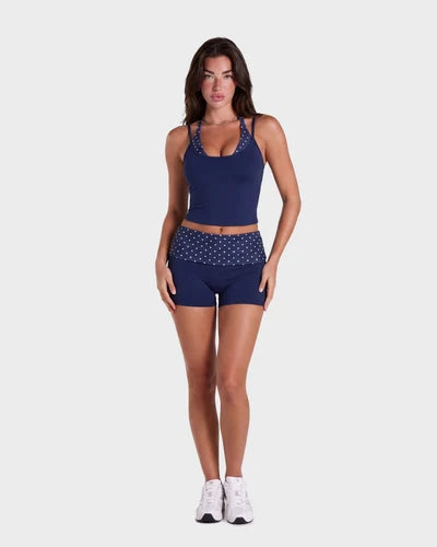 AllNaturals™ Blossom Dot Halter Yoga Set